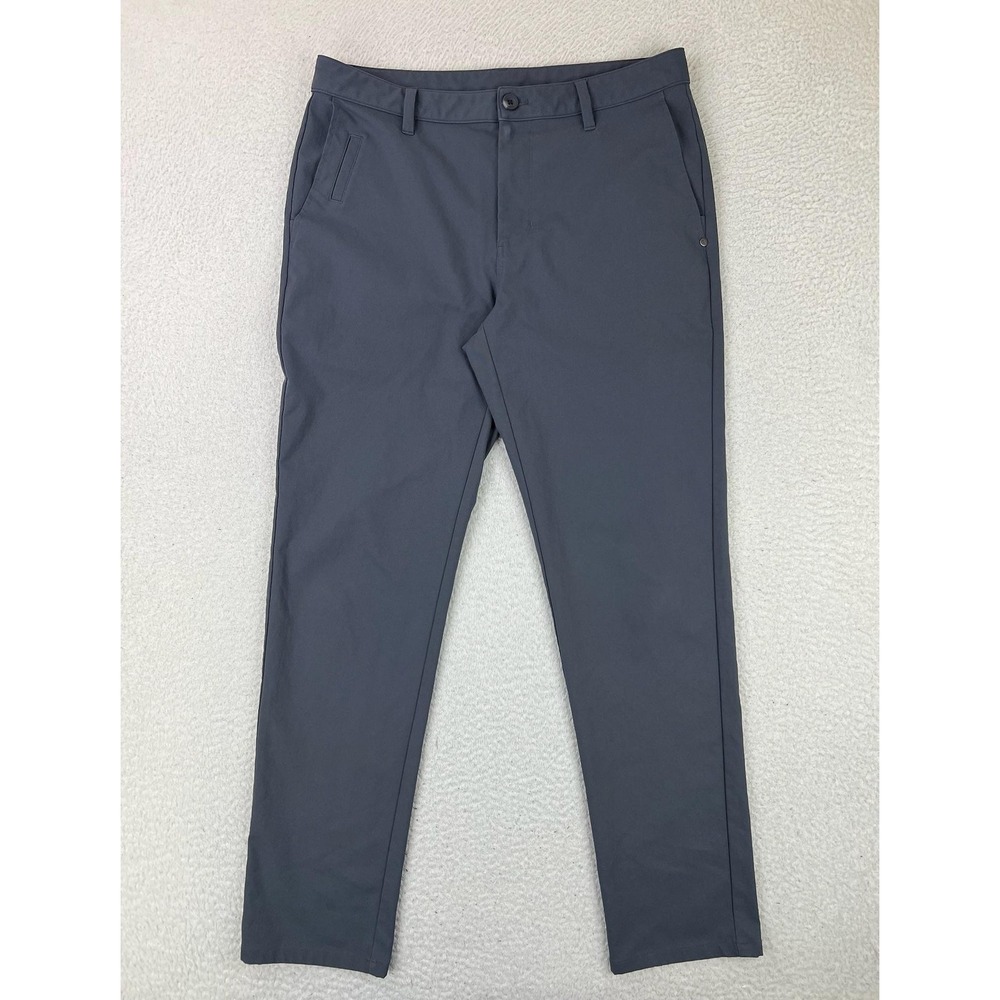 Vuori Mens 32x30 Gray Cascade Tech Chino Slim Fit Stretch Pants V427